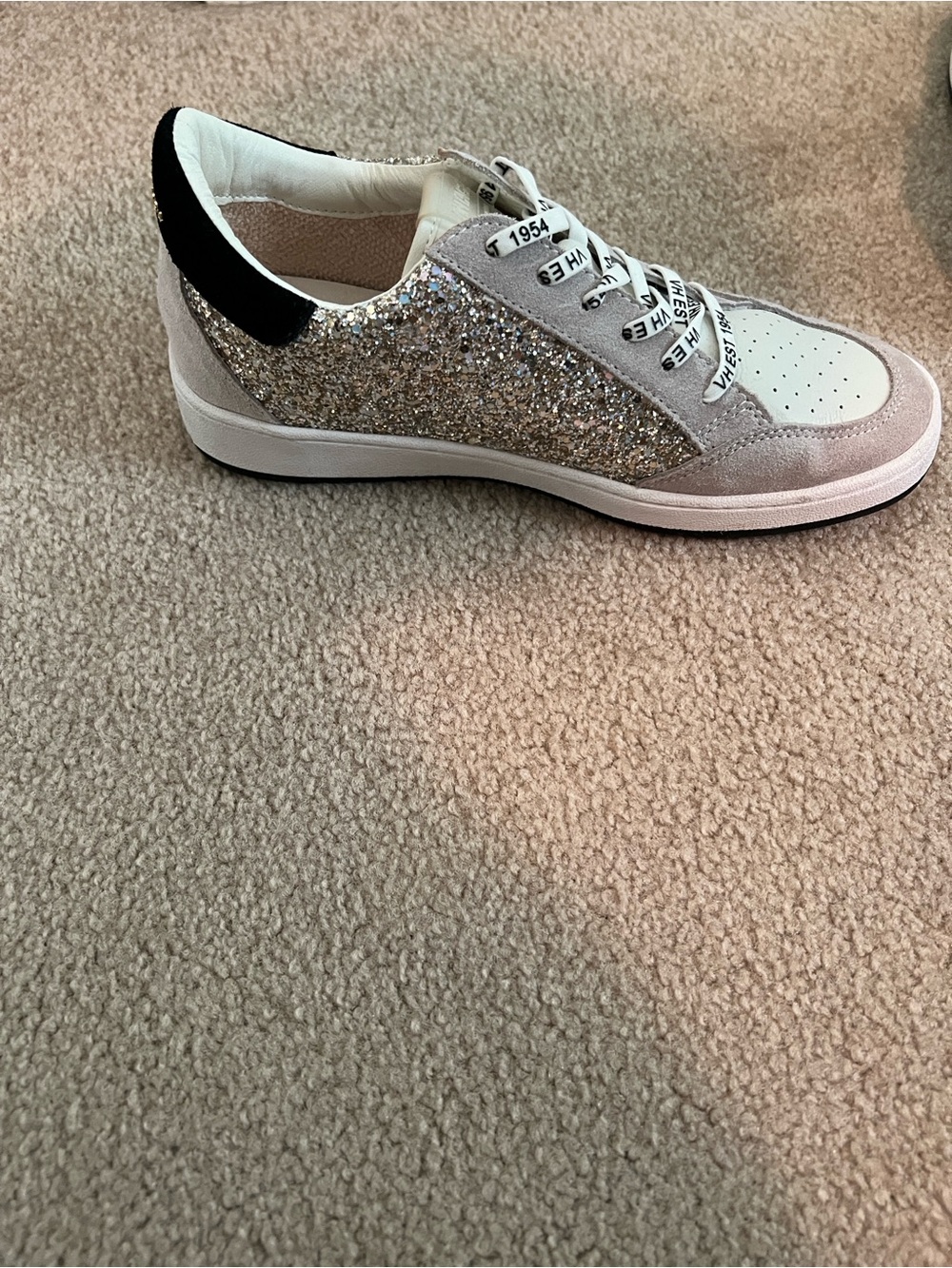 Vintage Havana Glitter Star Sneakers - Silver, Cream, Black - Picture 5 of 8